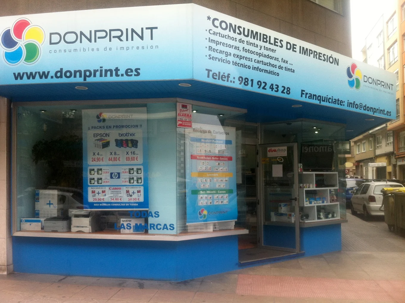 Tienda Donprint en A Coruña, Calle Teixeira de Pascoaes